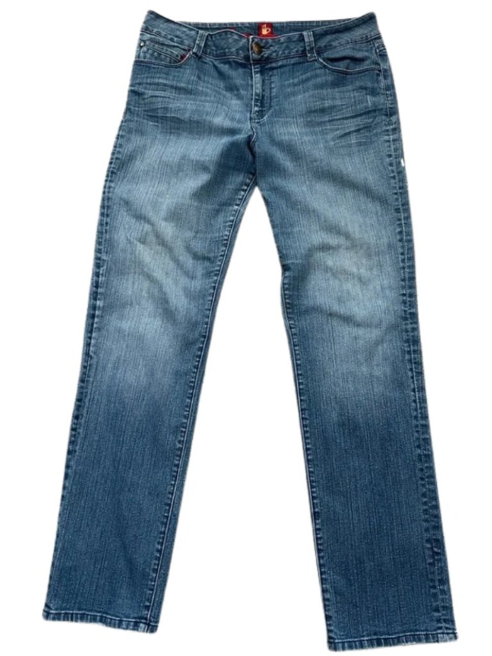 Vintage Sasson Women’s Ooh La La Blue Straight-Leg Hustle Denim Jeans - Size 14